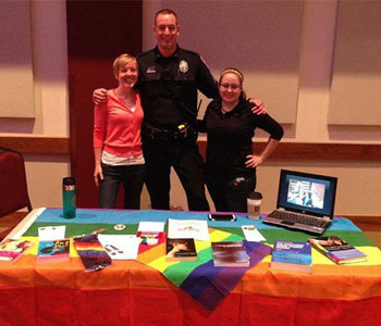 Buff Allies Student and staff allies staffing a table at new student orientation